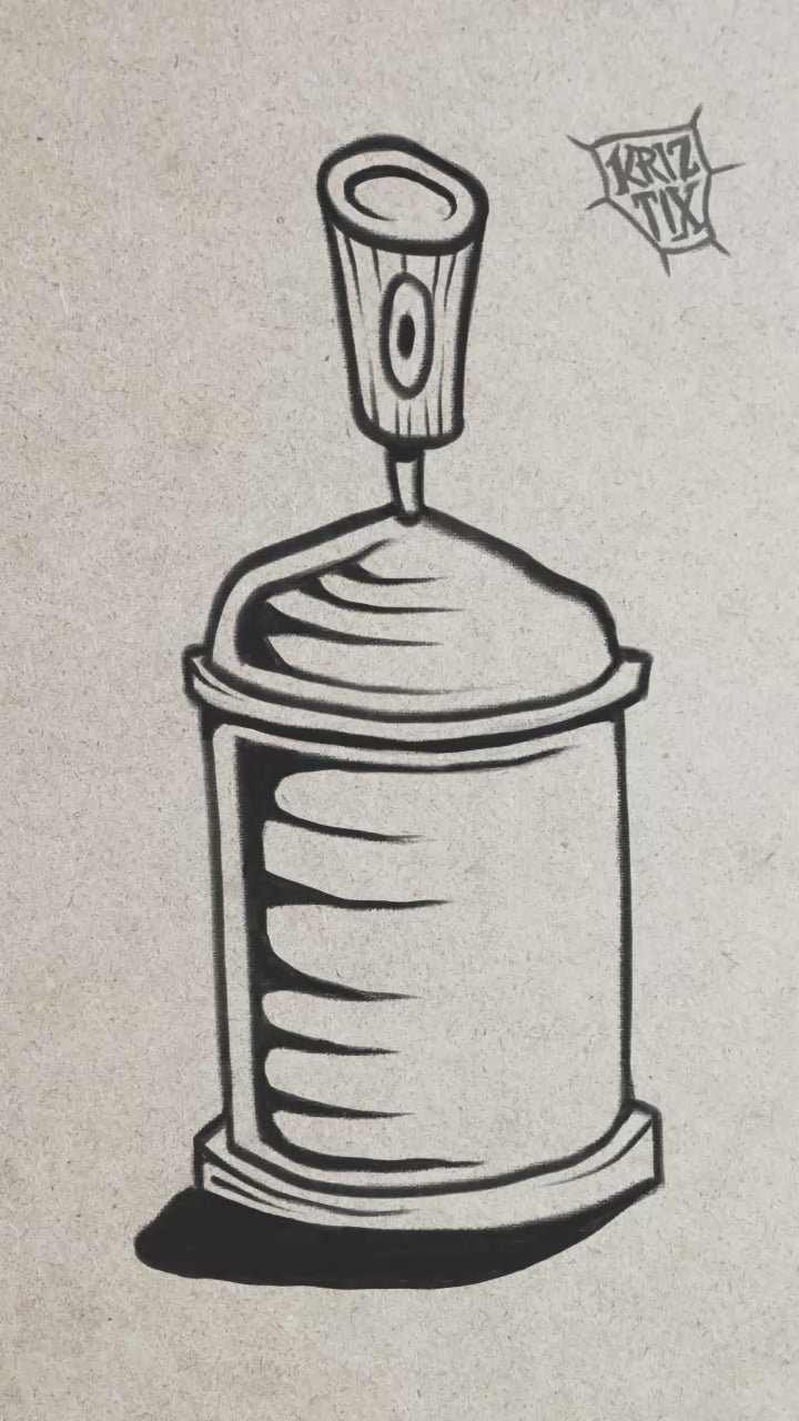 Spray Can Sketch 001 5x7in Print
